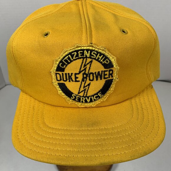 Vintage Duke Power "Citizenship Service" Yellow Snapback Hat - Picture 1 of 13